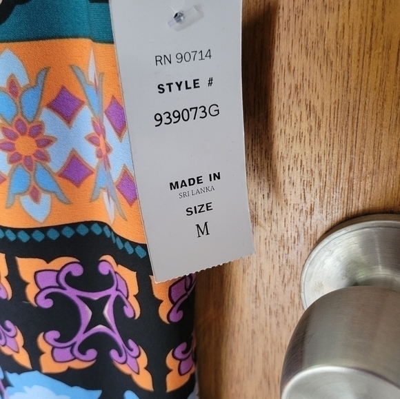 MSK Tunic Multicolored Dress Size Medium NWT - Picture 4 of 7